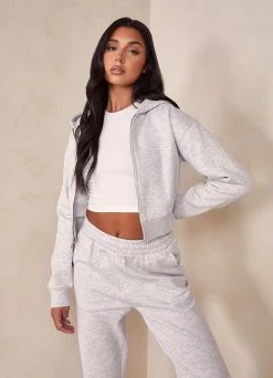 Gym King 365 FZ Hood - Snow Marl -Fit Wear Shop BFCAMPLADIES2312277