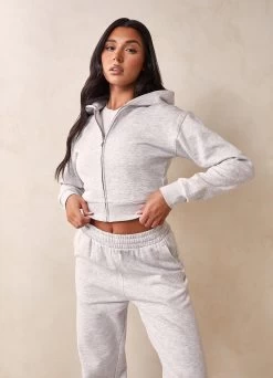 Gym King 365 FZ Hood - Snow Marl -Fit Wear Shop BFCAMPLADIES2312294