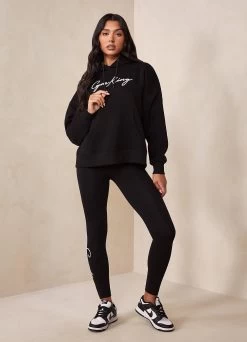 Gym King Script Hood - Black/White -Fit Wear Shop BFCAMPLADIES2313076copy