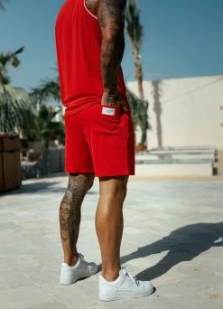 Gym King Brooklyn Mesh Short - Chilli Red 18 Gym King Brooklyn Mesh Short - Chilli Red -Fit Wear Shop BM11