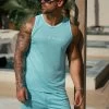 Gym King Brooklyn Mesh Vest - Aqua Blue -Fit Wear Shop BM2