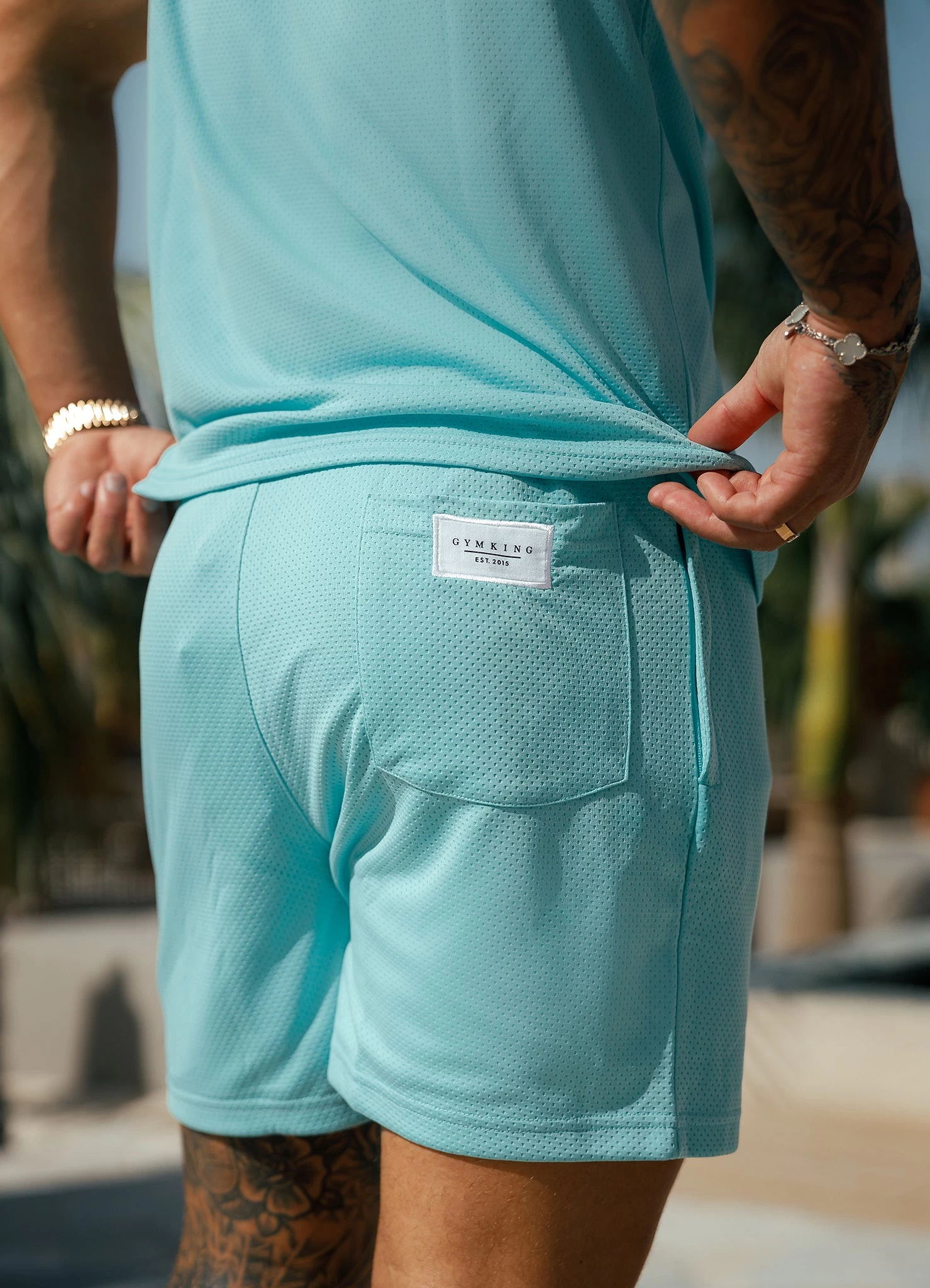 Gym King Brooklyn Mesh Short - Aqua Blue 3 Gym King Brooklyn Mesh Short - Aqua Blue