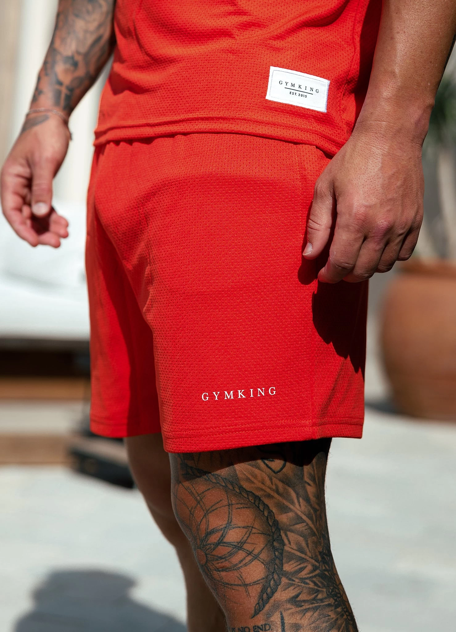Gym King Brooklyn Mesh Short - Chilli Red 15 Gym King Brooklyn Mesh Short - Chilli Red - Image 13