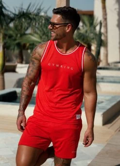 Gym King Brooklyn Mesh Short - Chilli Red 19 Gym King Brooklyn Mesh Short - Chilli Red -Fit Wear Shop BM8