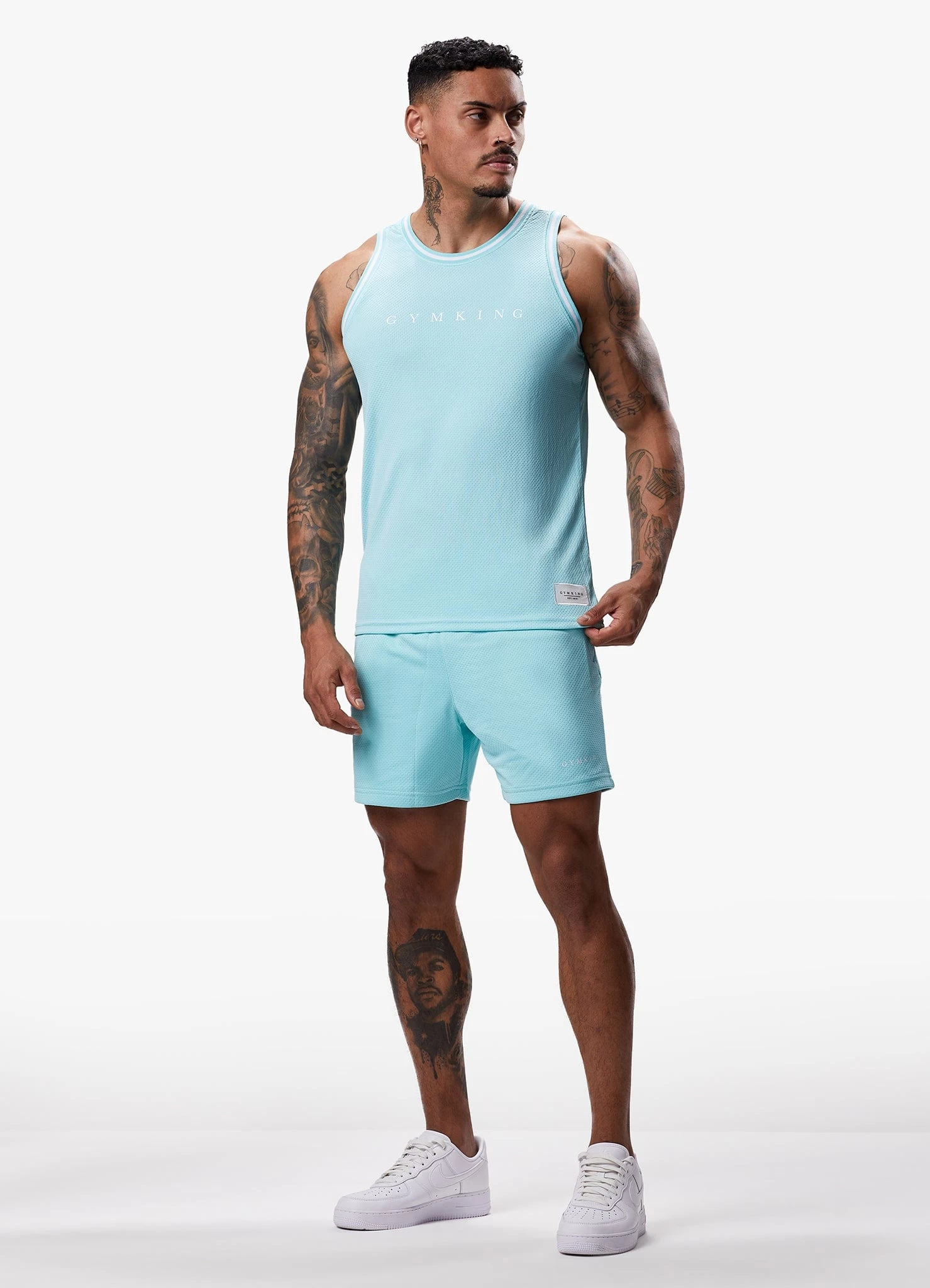 Gym King Brooklyn Mesh Short - Aqua Blue 12 Gym King Brooklyn Mesh Short - Aqua Blue - Image 10