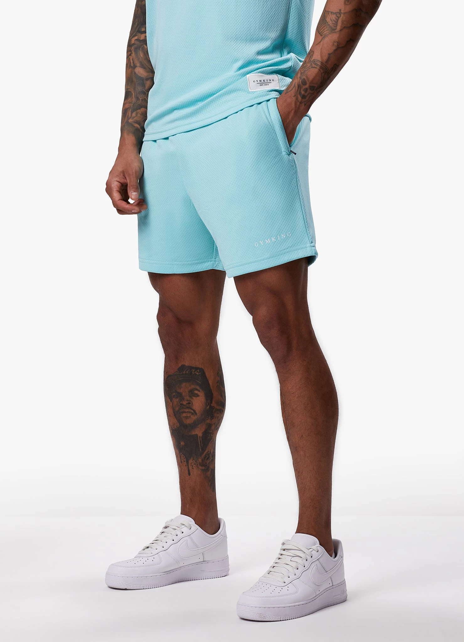 Gym King Brooklyn Mesh Short - Aqua Blue 13 Gym King Brooklyn Mesh Short - Aqua Blue - Image 11