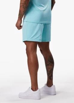 Gym King Brooklyn Mesh Short - Aqua Blue 23 Gym King Brooklyn Mesh Short - Aqua Blue -Fit Wear Shop BROOKLYNMESHVEST SHORT BLUEVST A2COMSHR A2COO254