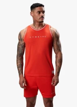 Gym King Brooklyn Mesh Vest - Chilli Red -Fit Wear Shop BROOKLYNMESHVEST SHORT REDVST A2CONSHR A2COQ226 2