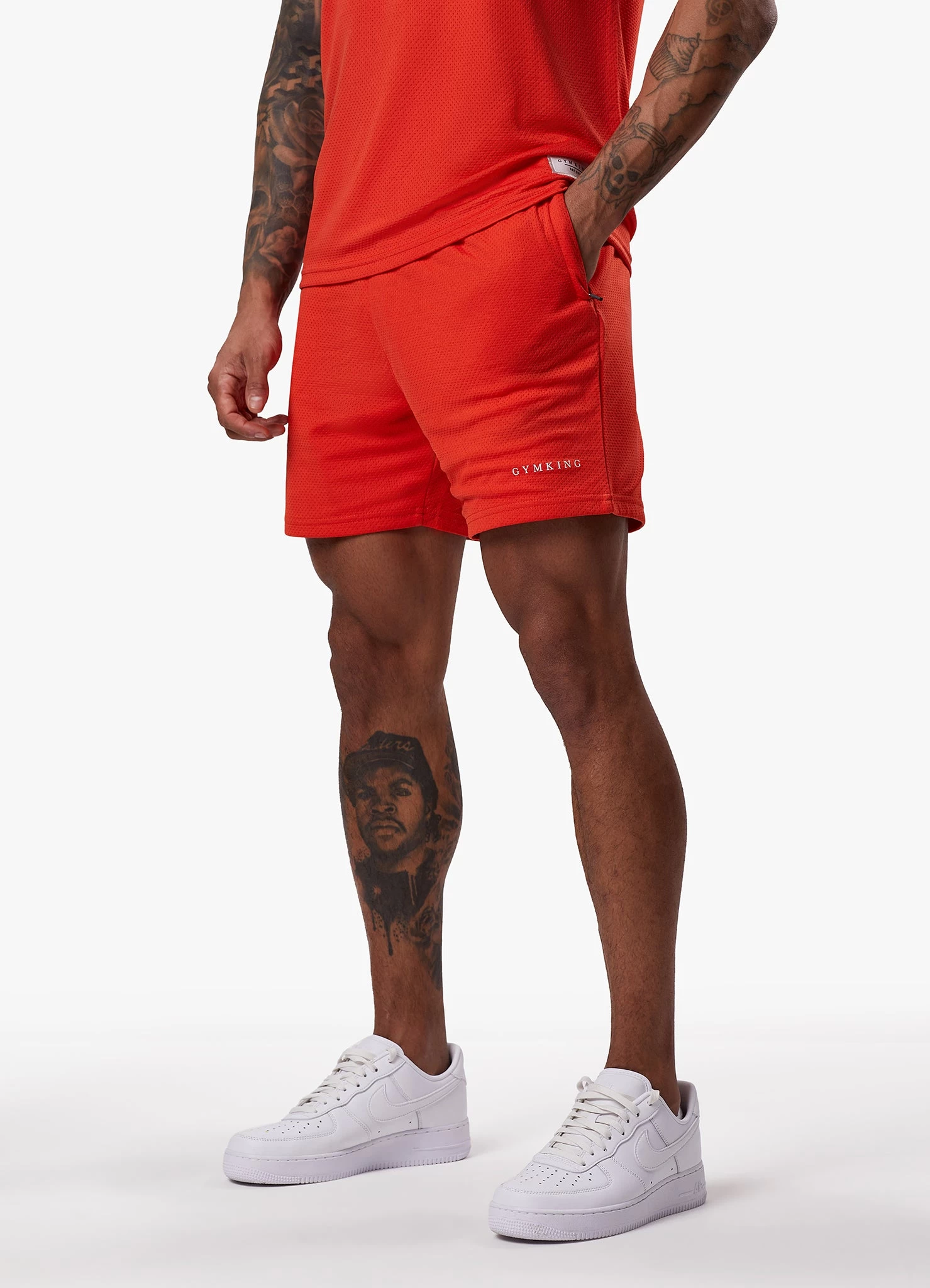 Gym King Brooklyn Mesh Short - Chilli Red 12 Gym King Brooklyn Mesh Short - Chilli Red - Image 10
