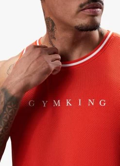 Gym King Brooklyn Mesh Vest - Chilli Red -Fit Wear Shop BROOKLYNMESHVEST SHORT REDVST A2CONSHR A2COQ230