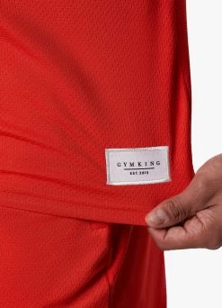 Gym King Brooklyn Mesh Vest - Chilli Red -Fit Wear Shop BROOKLYNMESHVEST SHORT REDVST A2CONSHR A2COQ232