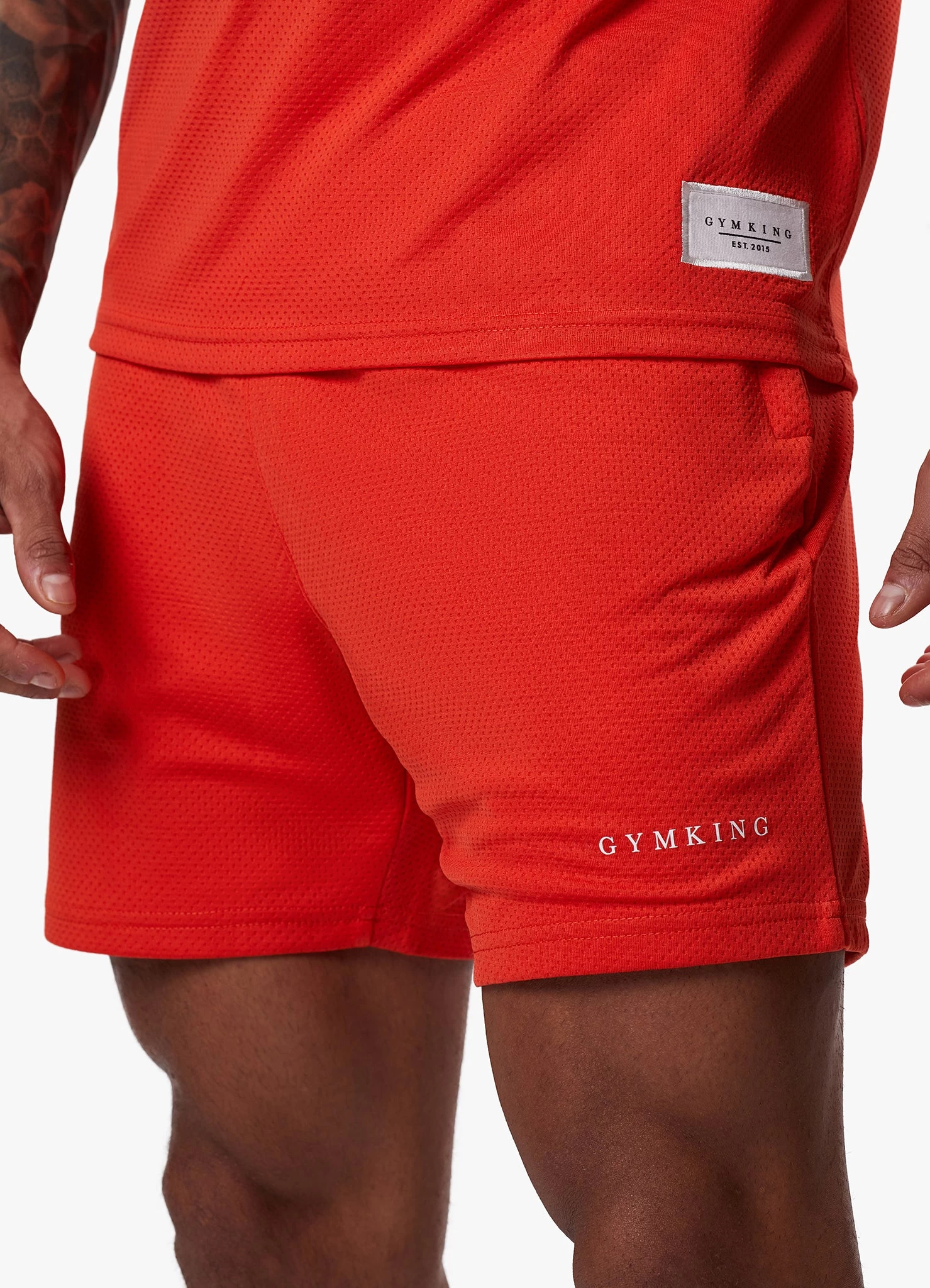 Gym King Brooklyn Mesh Short - Chilli Red 8 Gym King Brooklyn Mesh Short - Chilli Red - Image 6