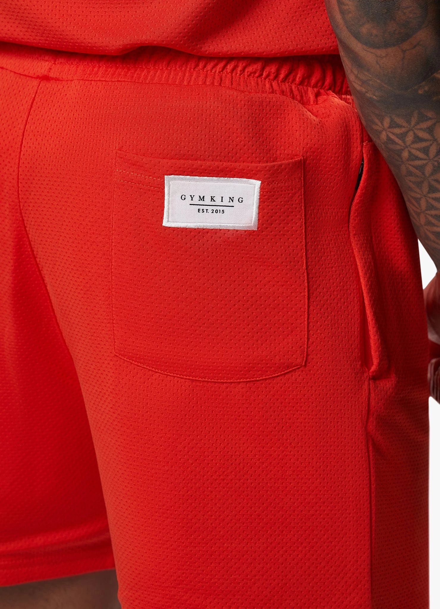 Gym King Brooklyn Mesh Short - Chilli Red 11 Gym King Brooklyn Mesh Short - Chilli Red - Image 9