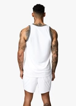 Gym King Brooklyn Mesh Vest - White 23 Gym King Brooklyn Mesh Vest - White -Fit Wear Shop BROOKLYNMESHVEST SHORT WHITEVST A29THSHR A29TK 106
