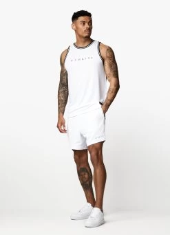 Gym King Brooklyn Mesh Short - White -Fit Wear Shop BROOKLYNMESHVEST SHORT WHITEVST A29THSHR A29TK 123