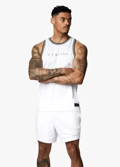 Gym King Brooklyn Mesh Vest - White 27 Gym King Brooklyn Mesh Vest - White -Fit Wear Shop BROOKLYNMESHVEST SHORT WHITEVST A29THSHR A29TK 99