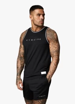 Gym King Brooklyn Mesh Vest - Black -Fit Wear Shop BROOKLYNMESH SHORT BLACKVST A29TFSHR A29TJ 114