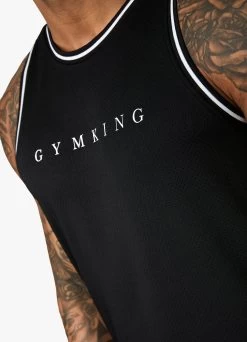 Gym King Brooklyn Mesh Vest - Black -Fit Wear Shop BROOKLYNMESH SHORT BLACKVST A29TFSHR A29TJ 117