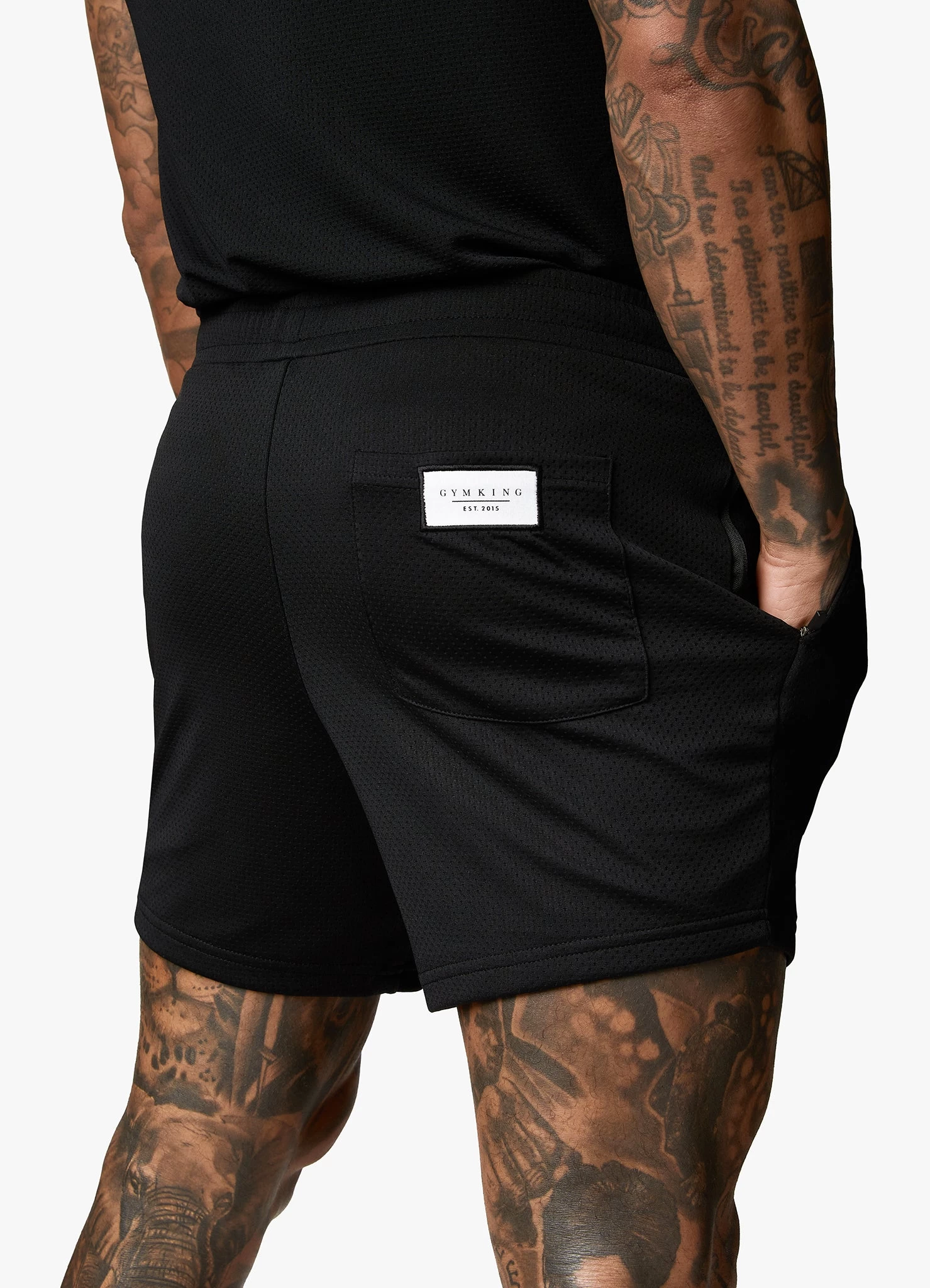 Gym King Brooklyn Mesh Short - Black 10 Gym King Brooklyn Mesh Short - Black - Image 8