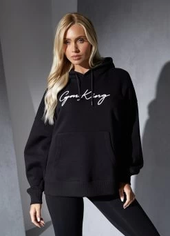Gym King Script Hood - Black/White -Fit Wear Shop CLASSICSABBIE 64