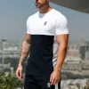 Gym King Contrast Panel Jersey Tee - Navy/White -Fit Wear Shop CONTRAST NAVY3