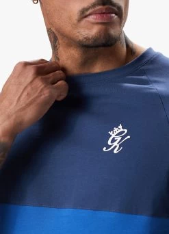 Gym King Contrast Panel Jersey Tee - Riviera Blue/Sky Blue -Fit Wear Shop CONTRASTPANELJERSEYTEE SHORT INDIGORIVIERASKYBLUESST A2CJ0SHR A2CJ7 136