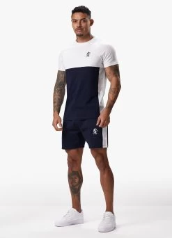 Gym King Contrast Panel Jersey Tee - Navy/White 16 Gym King Contrast Panel Jersey Tee - Navy/White -Fit Wear Shop CONTRASTPANELJERSEYTEE SHORT NAVYWHITESST A2CIZSHR A2CJ6 165