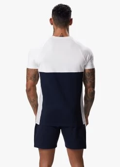 Gym King Contrast Panel Jersey Tee - Navy/White 15 Gym King Contrast Panel Jersey Tee - Navy/White -Fit Wear Shop CONTRASTPANELJERSEYTEE SHORT NAVYWHITESST A2CIZSHR A2CJ6 167