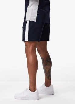 Gym King Contrast Panel Fleece Short - Navy/White -Fit Wear Shop CONTRASTPANELJERSEYTEE SHORT NAVYWHITESST A2CIZSHR A2CJ6 169
