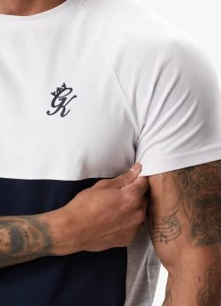 Gym King Contrast Panel Jersey Tee - Navy/White 19 Gym King Contrast Panel Jersey Tee - Navy/White -Fit Wear Shop CONTRASTPANELJERSEYTEE SHORT NAVYWHITESST A2CIZSHR A2CJ6 172