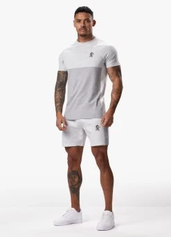 Gym King Contrast Panel Fleece Short - Snow Marl/Light Grey/White -Fit Wear Shop CONTRASTPANELJERSEYTEE SHORT SNOWMARLLGWHITESST A2CIXSHR A2CJ5 143 7ca80901 a31b 44ff 841e e58361976003