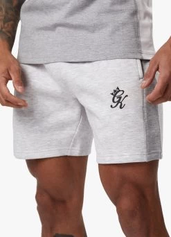 Gym King Contrast Panel Fleece Short - Snow Marl/Light Grey/White -Fit Wear Shop CONTRASTPANELJERSEYTEE SHORT SNOWMARLLGWHITESST A2CIXSHR A2CJ5 151