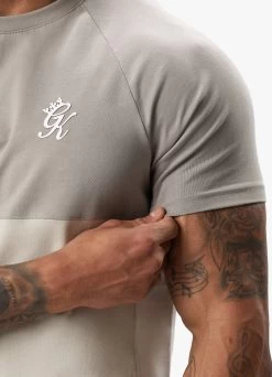 Gym King Contrast Panel Jersey Tee - Light Stone/Taupe/White -Fit Wear Shop CONTRASTPANELJERSEYTEE SHORT TAUPELIGHTSTONEWHITESST A2CJ2SHR A2CJ8 160
