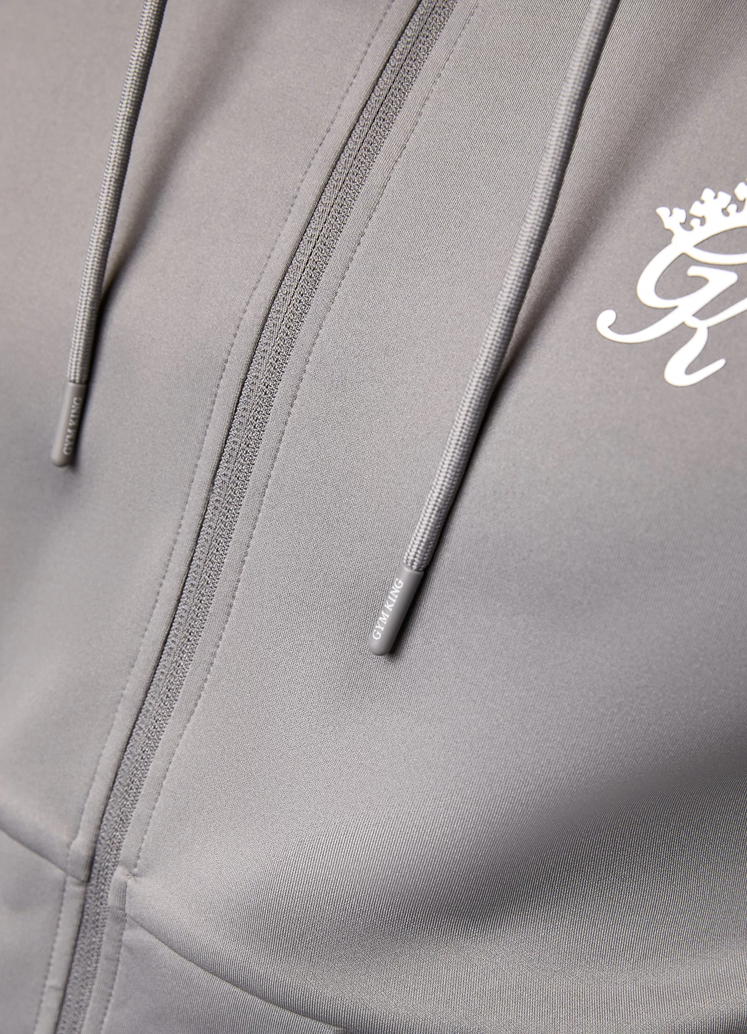 Gym King Core Plus Poly FZ Hood - Grey 11 Gym King Core Plus Poly FZ Hood - Grey - Image 9