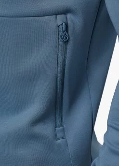 Gym King Core Plus Poly FZ Hood - Smoke Blue -Fit Wear Shop COREPLUSPOLYFZHOOD JOGGER STONEBLUETST A2CJETSB A2CJL 365