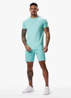 Gym King Core Plus Poly Tee - Aqua Blue -Fit Wear Shop COREPLUSPOLYTEE SHORT AQUABLUESST B2D1ISHR B2D1I 348