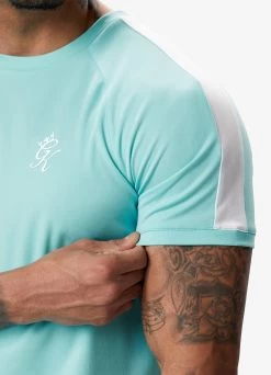 Gym King Core Plus Poly Tee - Aqua Blue -Fit Wear Shop COREPLUSPOLYTEE SHORT AQUABLUESST B2D1ISHR B2D1I 352