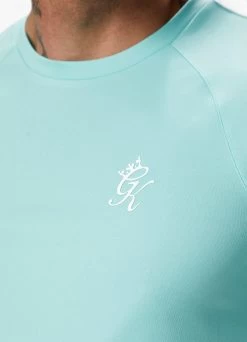 Gym King Core Plus Poly Tee - Aqua Blue -Fit Wear Shop COREPLUSPOLYTEE SHORT AQUABLUESST B2D1ISHR B2D1I 353