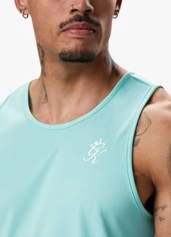 Gym King Core Plus Poly Vest - Aqua Blue -Fit Wear Shop COREPLUSPOLYVEST AQUABLUEVST B2D1K 343