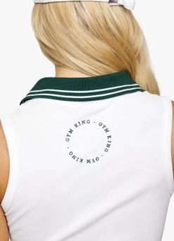 Gym King Court Luxe Tank - White 13 Gym King Court Luxe Tank - White -Fit Wear Shop COURTLUXECREW SKIRT WHITEBOTTLEGREEN 45