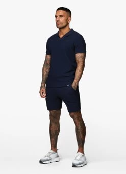 Gym King Signature Texture Polo - Navy -Fit Wear Shop Capture 119