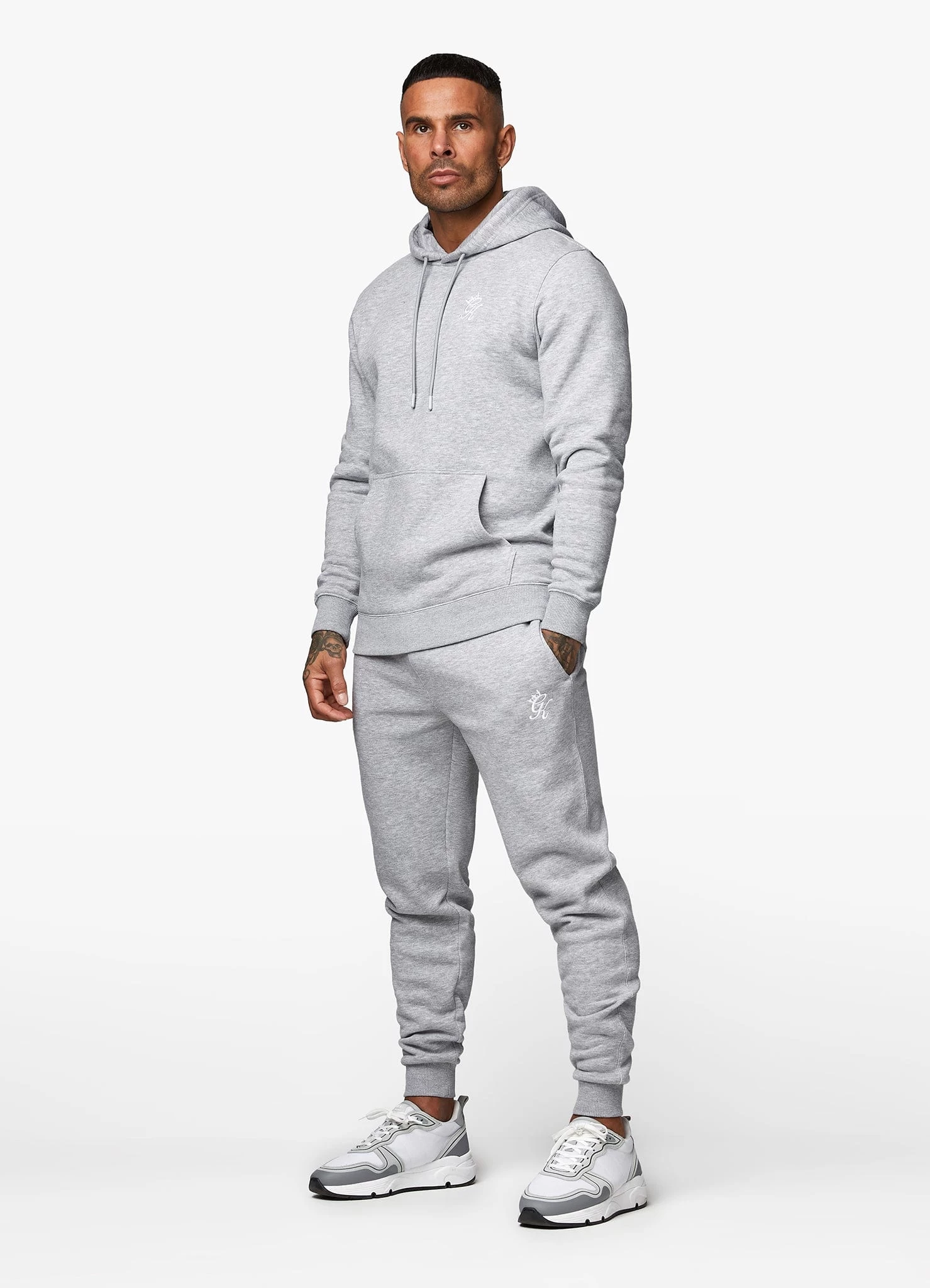 Gym King Fundamental Fleece Hood - Grey Marl 15 Gym King Fundamental Fleece Hood - Grey Marl - Image 13