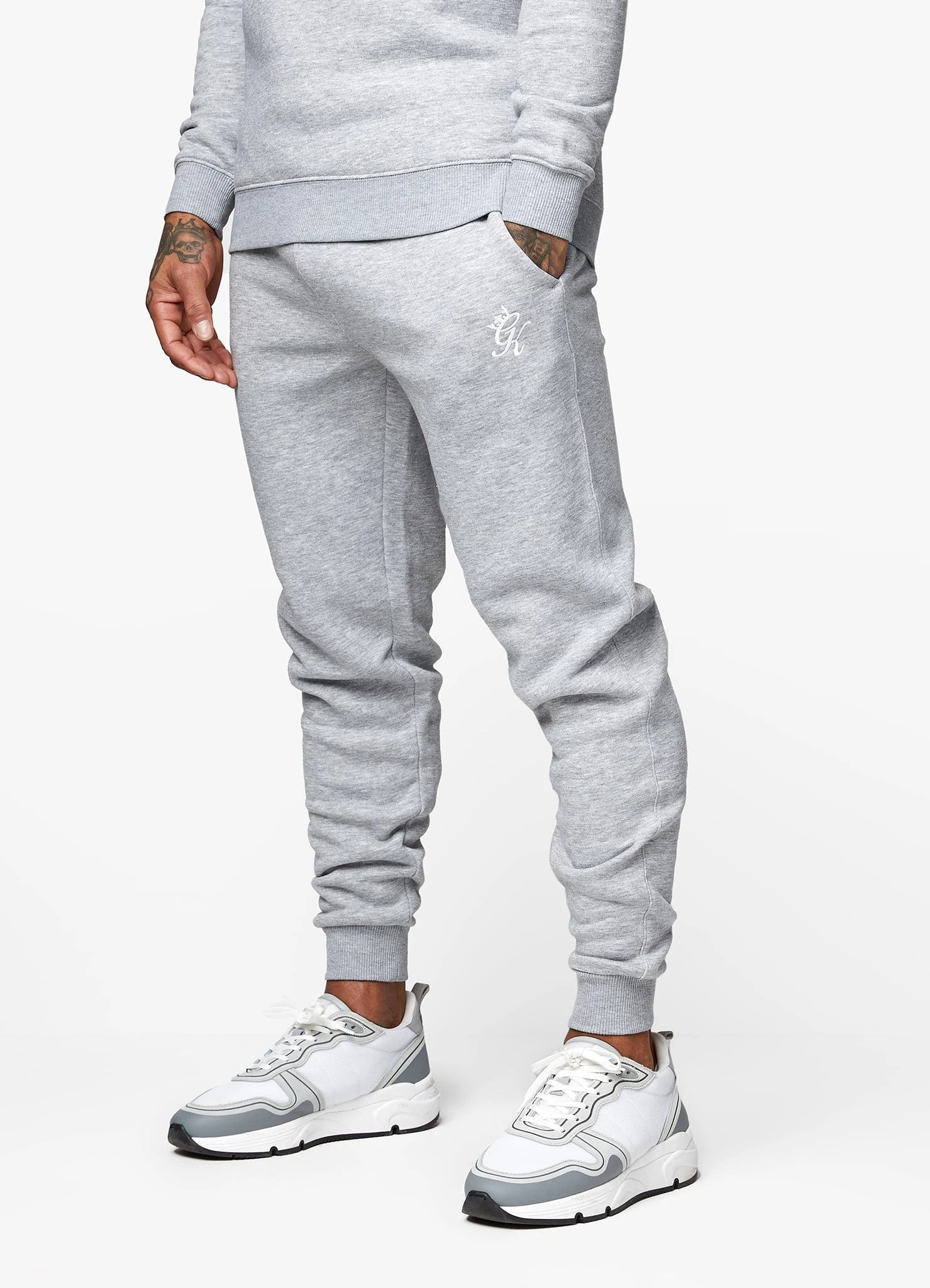 Gym King Fundamental Crew Tracksuit - Grey Marl 8 Gym King Fundamental Crew Tracksuit - Grey Marl - Image 6