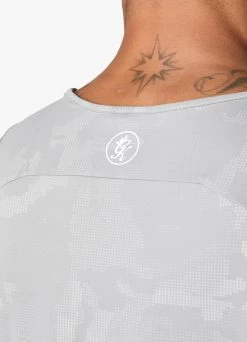 Gym King Debossed Camo Vest - Cloudy Grey -Fit Wear Shop DEBOSSEDCAMOVEST SHORT GREYVST A2B0ISHR A2AFS 256