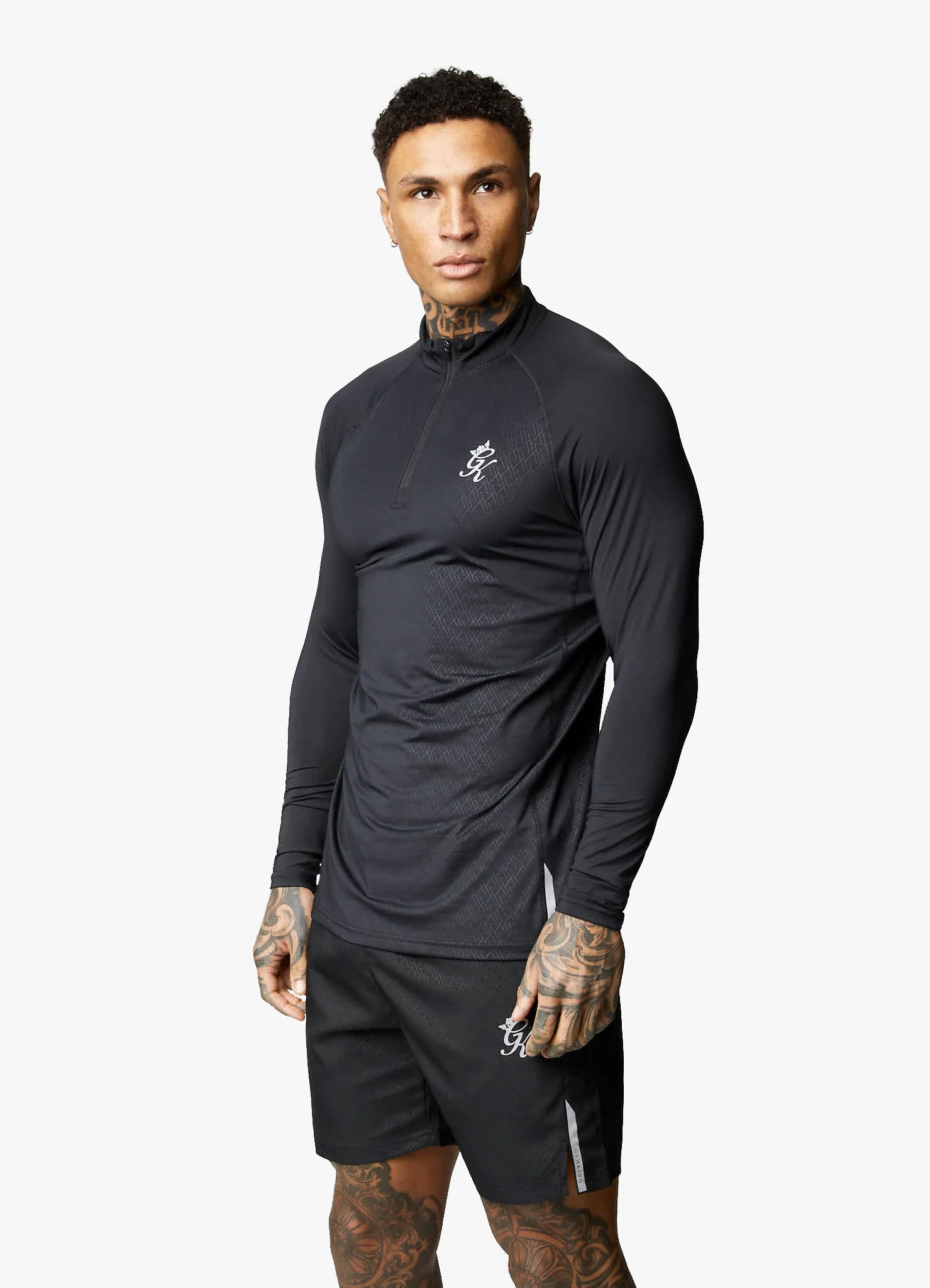 Gym King Debossed Energy ¼ Zip Funnel – Black 6 Gym King Debossed Energy ¼ Zip Funnel – Black - Image 4