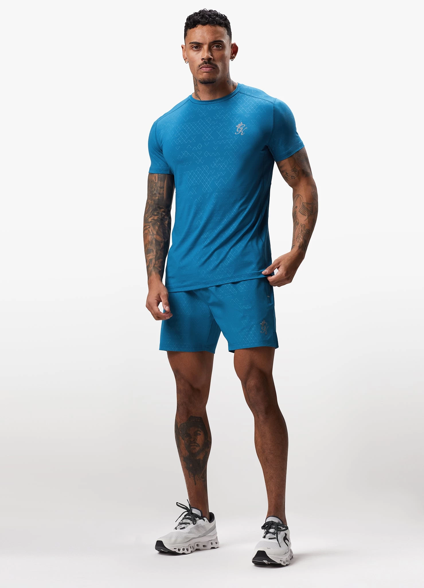 Gym King Debossed 2.0 Tee - Marine Blue 10 Gym King Debossed 2.0 Tee - Marine Blue - Image 8