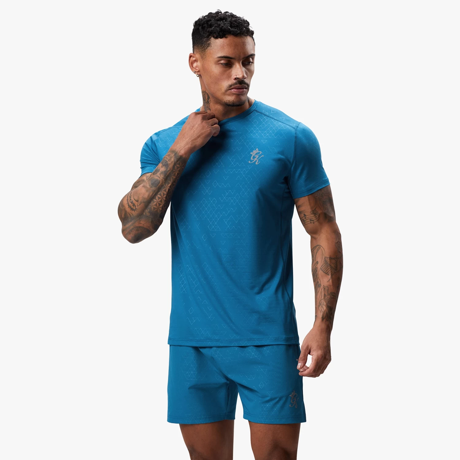 Gym King Debossed 2.0 Tee - Marine Blue 4 Gym King Debossed 2.0 Tee - Marine Blue - Image 2