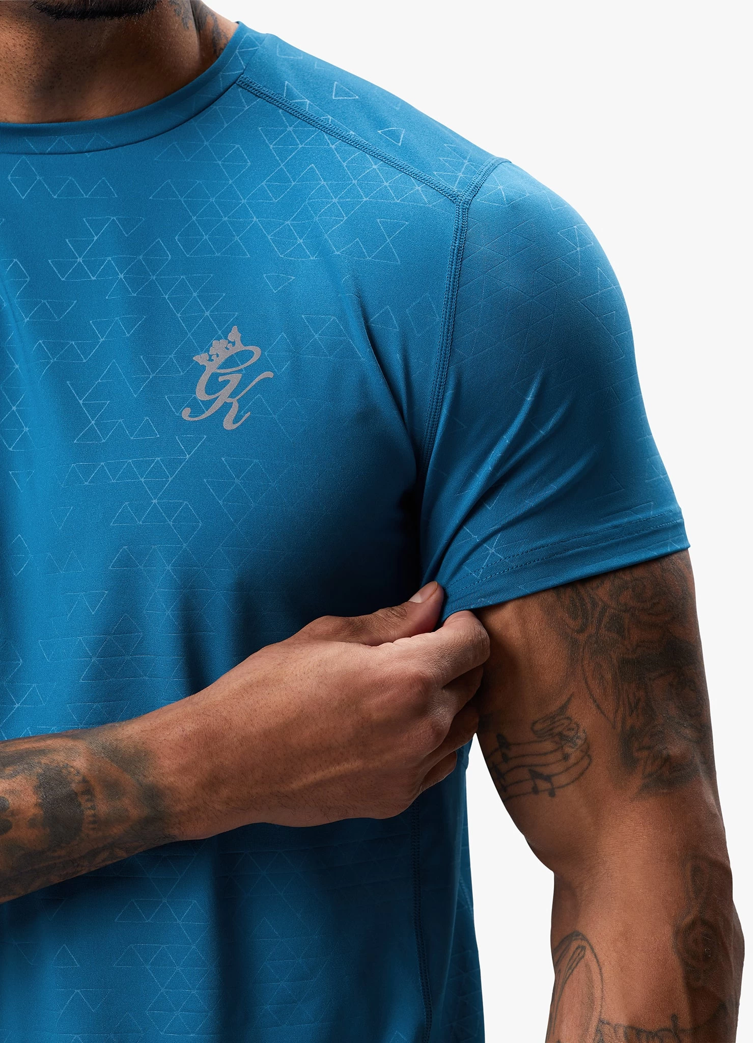 Gym King Debossed 2.0 Tee - Marine Blue 11 Gym King Debossed 2.0 Tee - Marine Blue - Image 9