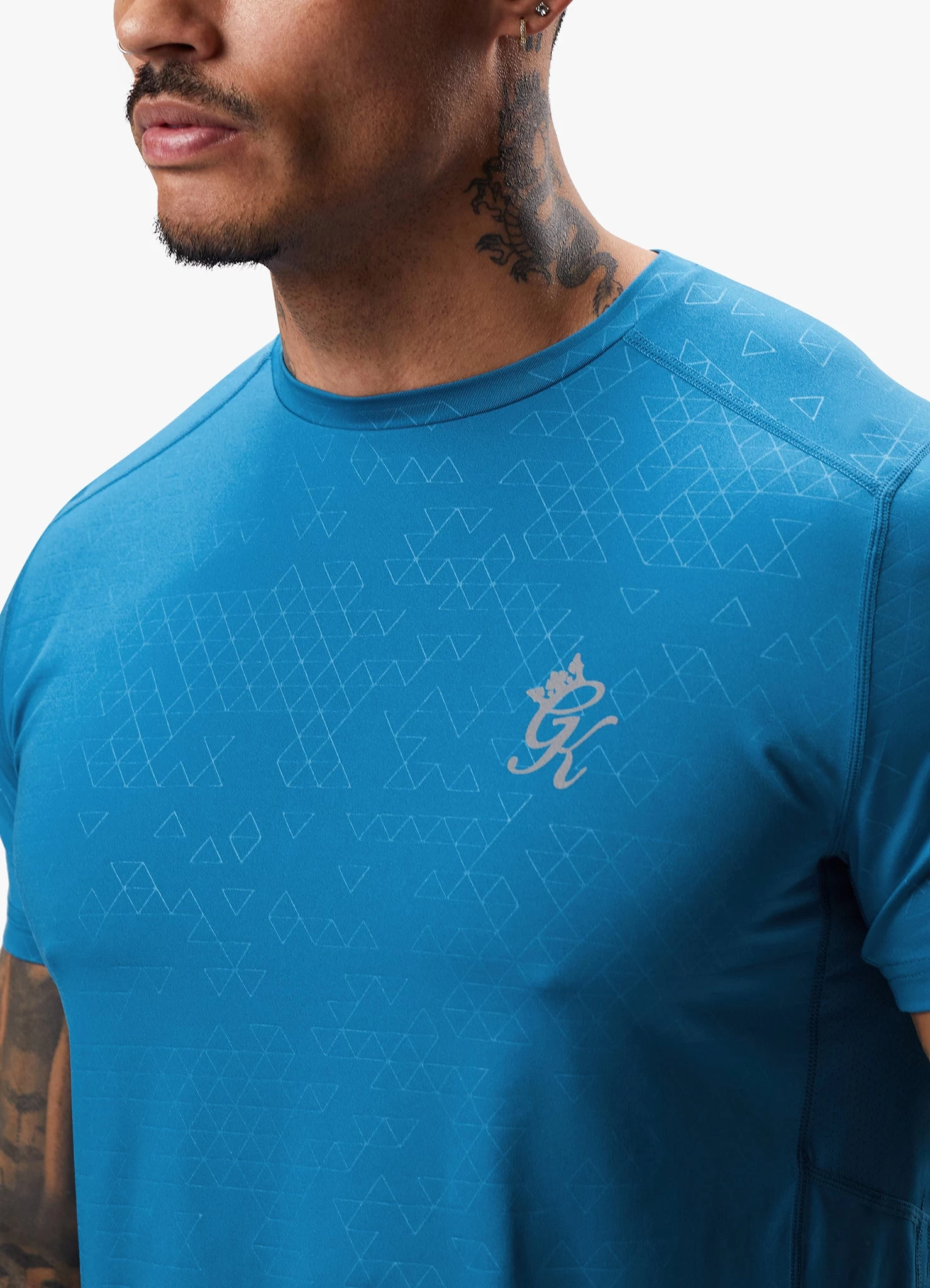 Gym King Debossed 2.0 Tee - Marine Blue 9 Gym King Debossed 2.0 Tee - Marine Blue - Image 7