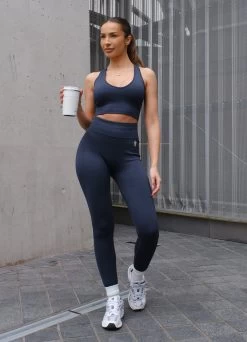 Gym King Formation Racer Rib Bra - Deep Slate Blue -Fit Wear Shop DSCF5021